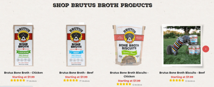 Brutus Broth range of products 