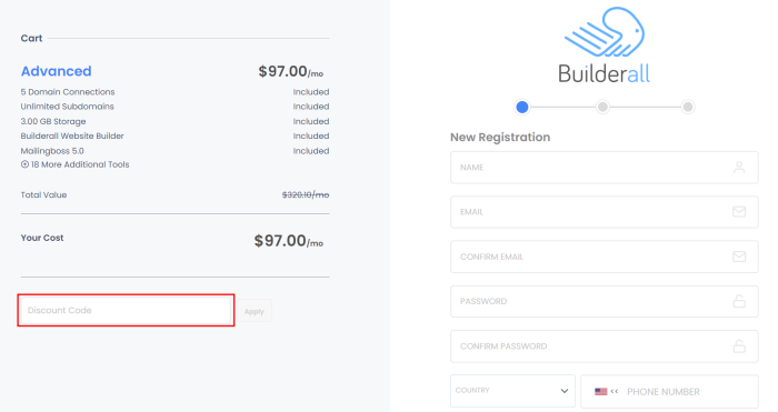 How to use Builderall promo code