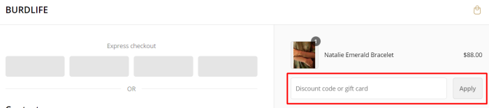 How to use Burdlife promo code