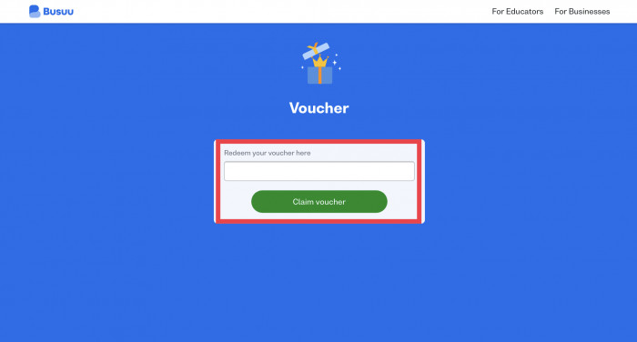 How to apply voucher at Busuu