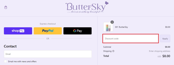 How to use ButterSky promo code