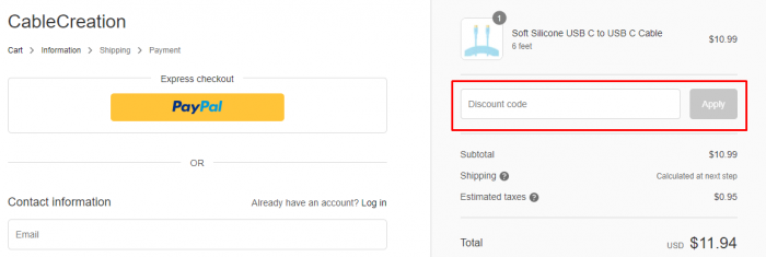 How to use CableCreation promo code