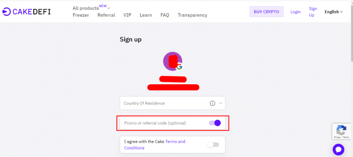 How to use Cake DeFi promo code
