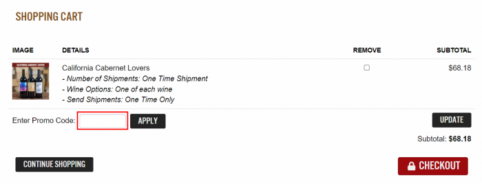 How to use California Wine Club promo code