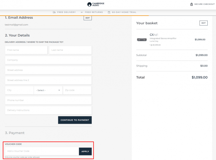 How to use Cambridge Audio promo code