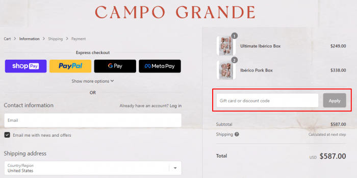 How to use Campo Grande promo code