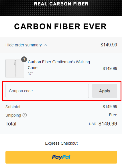 How to use Carbon Fiber Ever promo code