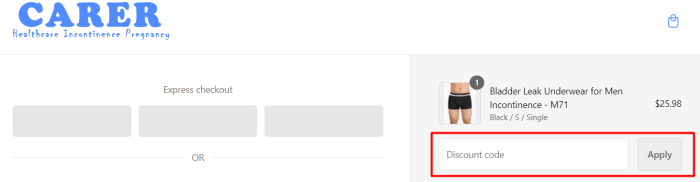 How to use Carer promo code