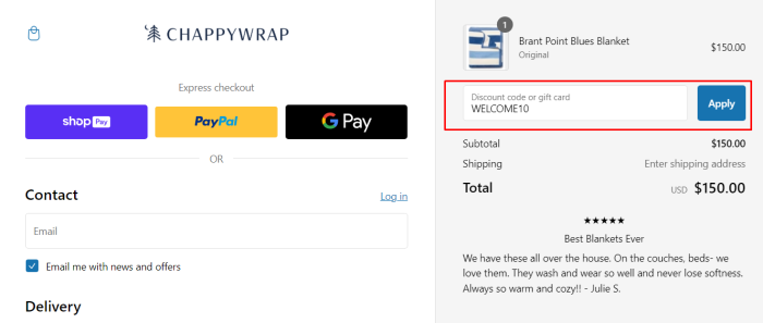 How to use ChappyWrap promo code