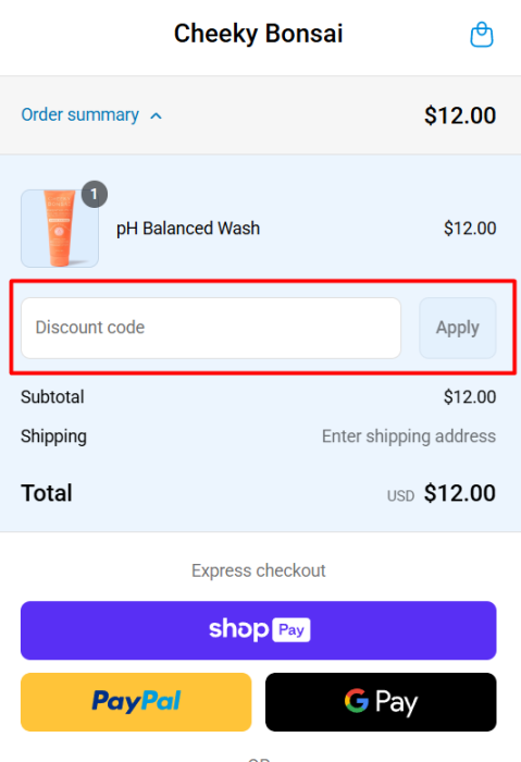 How to use Cheeky Bonsai promo code