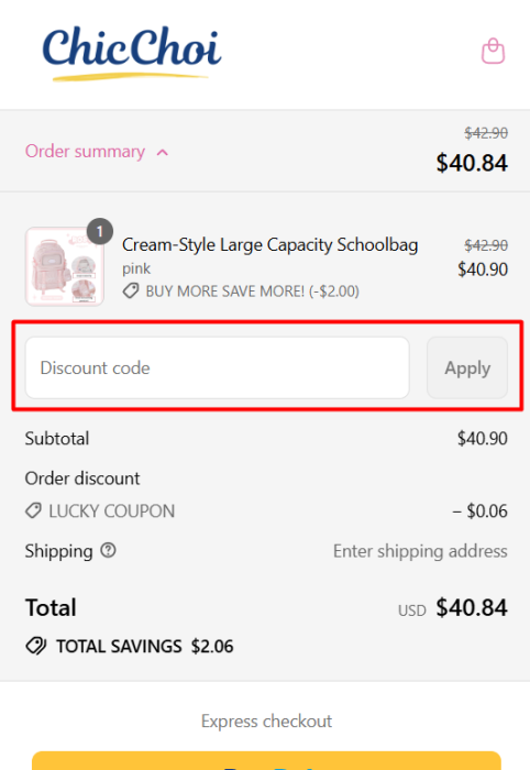 How to use ChicChoi promo code