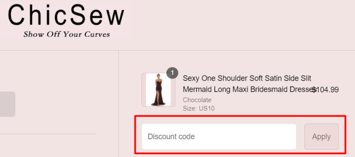 How to use ChicSew promo code