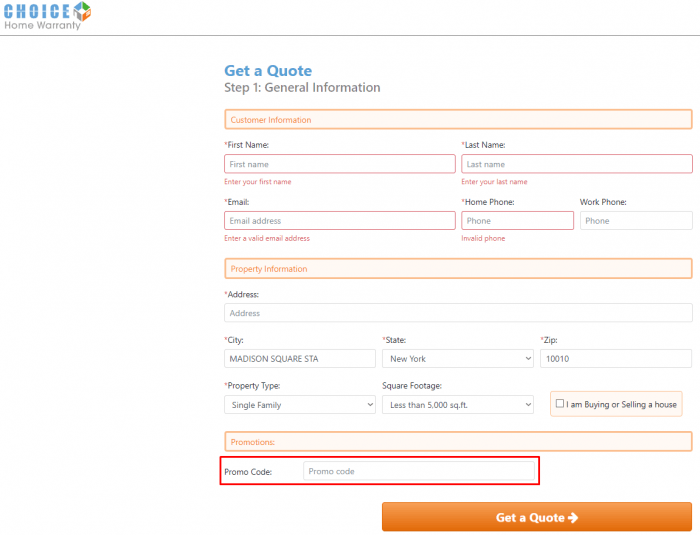 How to use Choice Home Warranty promo code