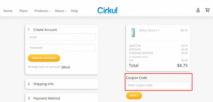 How to use Cirkul promo code