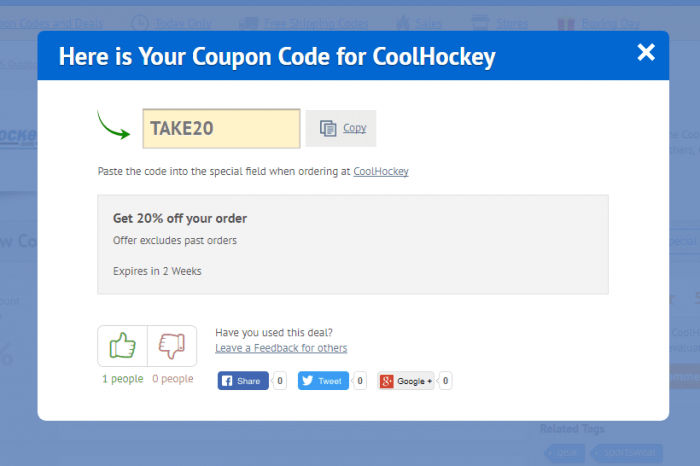 How to use a discount code CoolHockey
