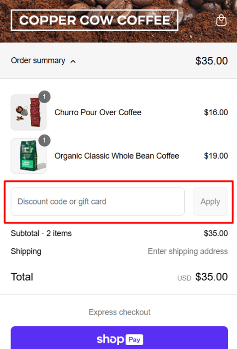 How to use Copper Cow Coffee promo code