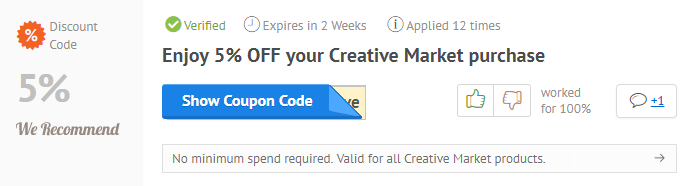 How to use a coupon code on Creative market