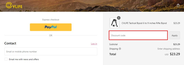 How to use CVLIFE promo code