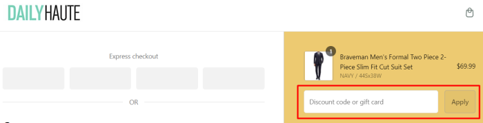How to use Daily Haute promo code