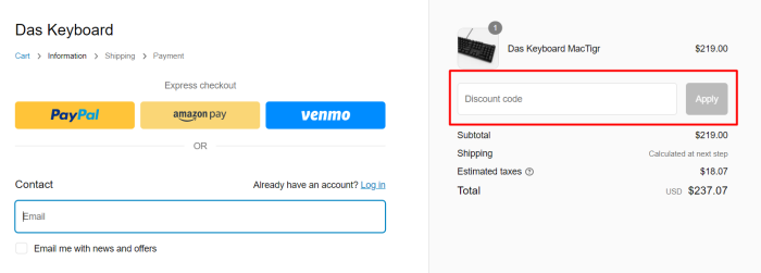 How to use Das Keyboard promo code
