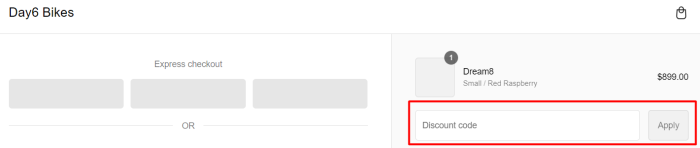 How to use Day6 Bikes promo code
