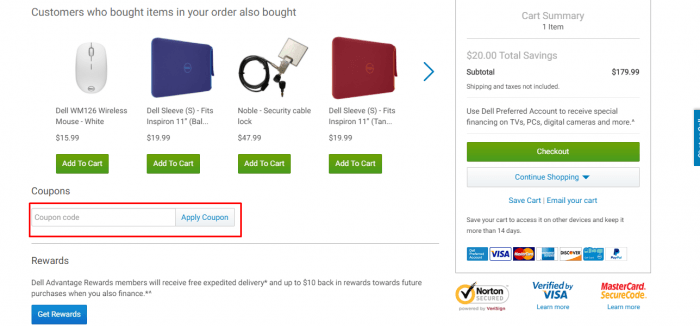 How to use Dell promo code