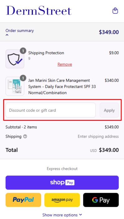 How to use DermStreet promo code