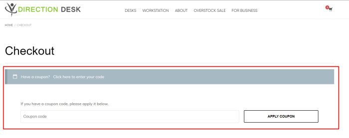 How to use Direction Desk promo code