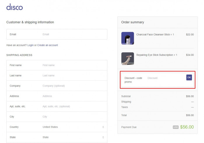 How to use Disco promo code