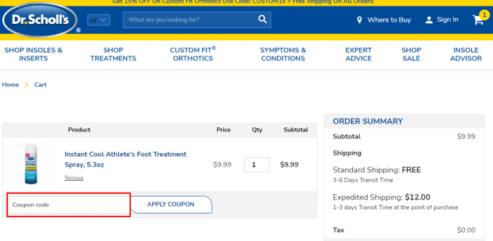 How to use Dr. Scholl’s promo code