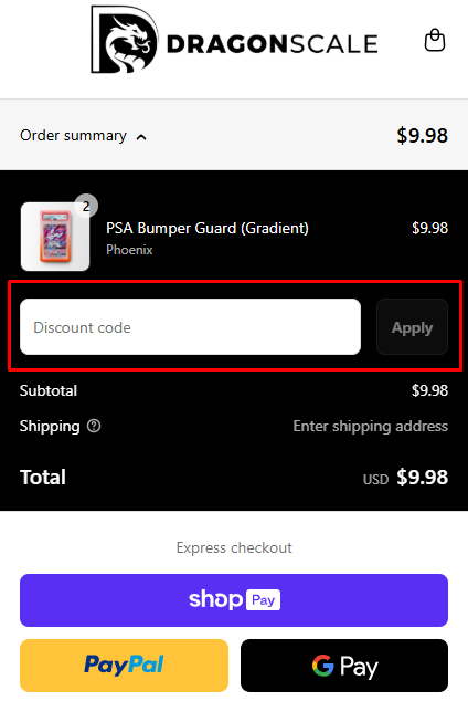 How to use Dragonscale Supplies promo code