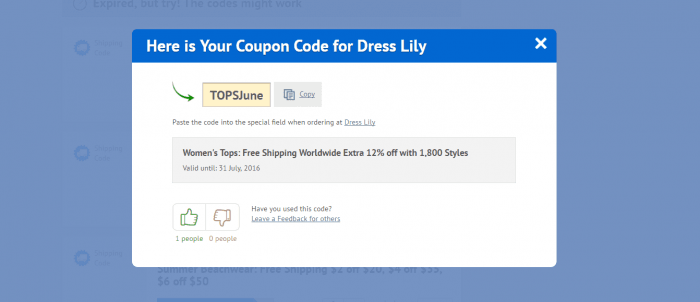 dress lily coupons