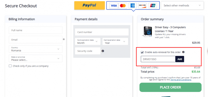 How to use Driver Easy promo code