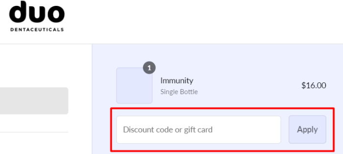 How to use Duo Toothpaste promo code