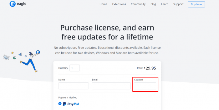 How to use Eagle promo code