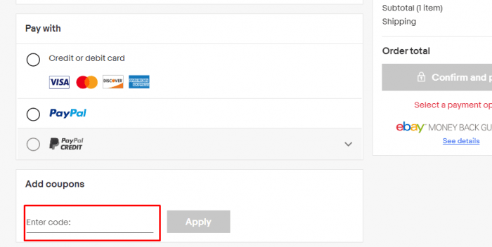 How to use eBay promo code
