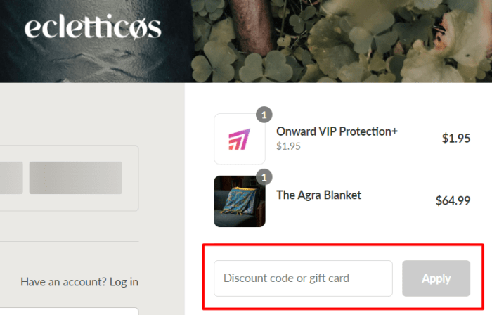 How to use Ecletticos promo code