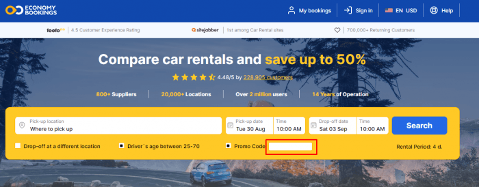 How to use EconomyBookings.com promo code