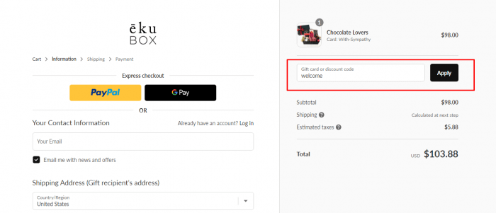 How to use EkuBOX promo code