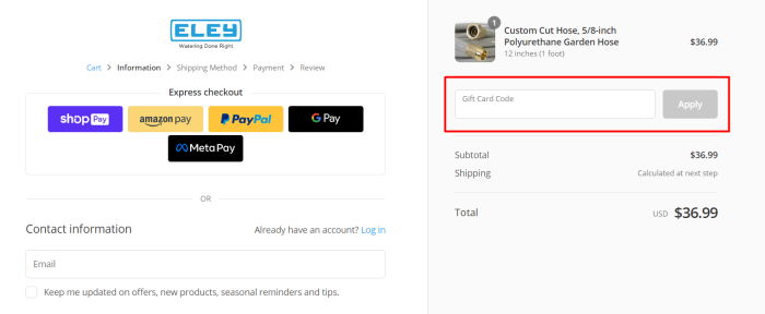 How to use ELEY promo code