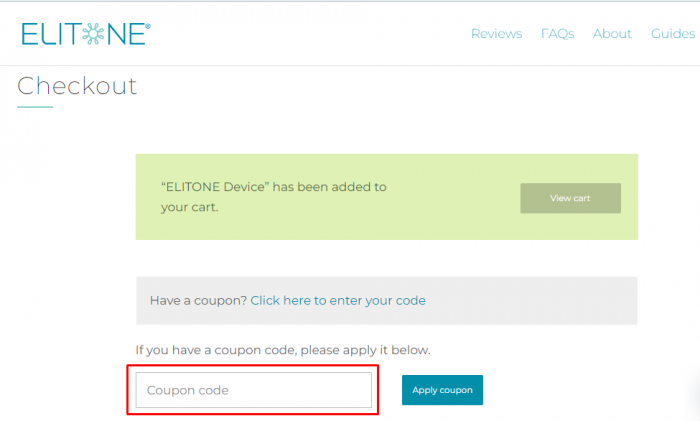 How to use Elitone promo code