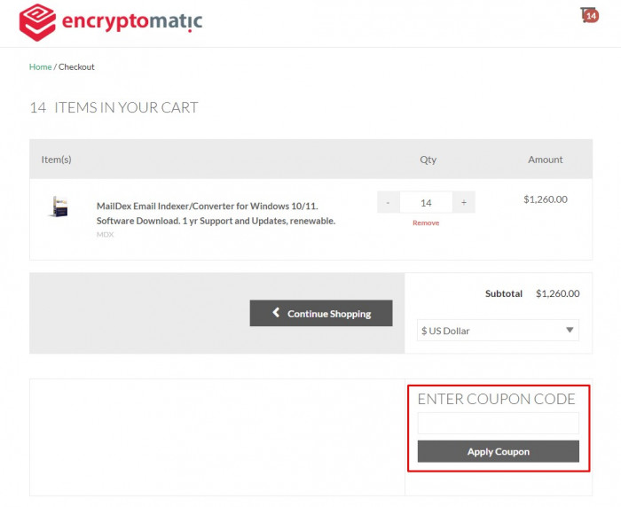 How to use Encryptomatic promo code