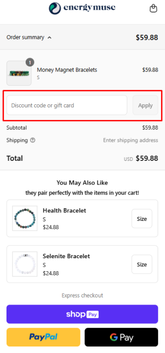 How to use Energy Muse promo code