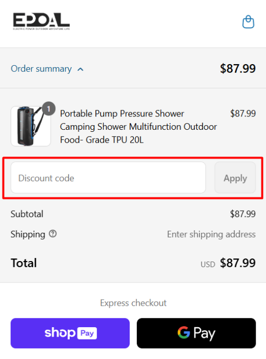 How to use EPOAL USA promo code