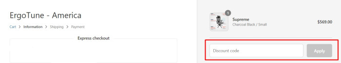 How to use ErgoTune promo code