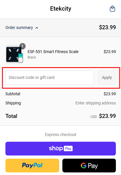 How to use Etekcity promo code