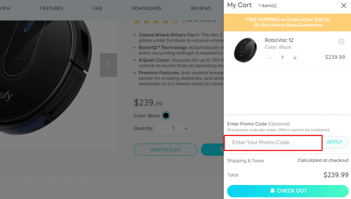 How to use Eufy promo code