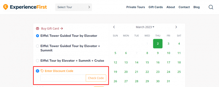 How to use ExperienceFirst promo code