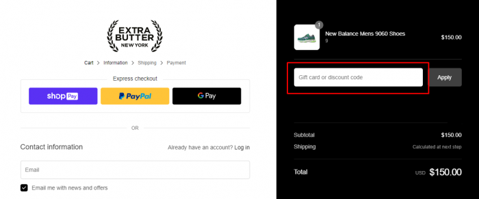 Where to enter Extra Butter promo code How to use Extra Butter promo code