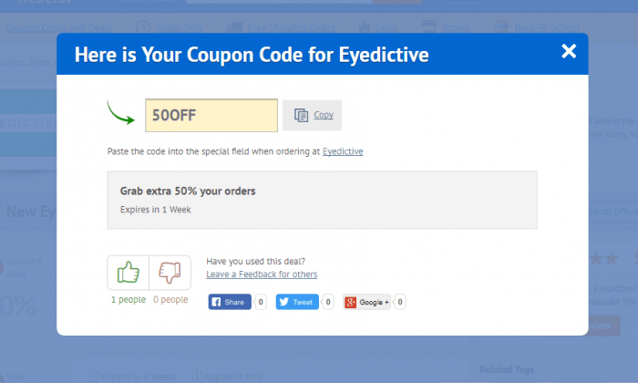 How to use coupon code at Eyedictive
